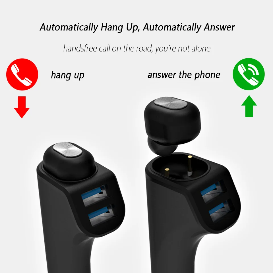 Bluetooth гарнитура 2 в 1 автомобильное зарядное устройство комплект громкой связи 3.1A