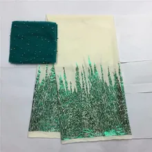 5+ 2 ярдов! Самая красивая шелковая кружевная ткань Атлас для платья Новое поступление африканская шелковая бархатная ткань хорошее качество для золота LXE122833