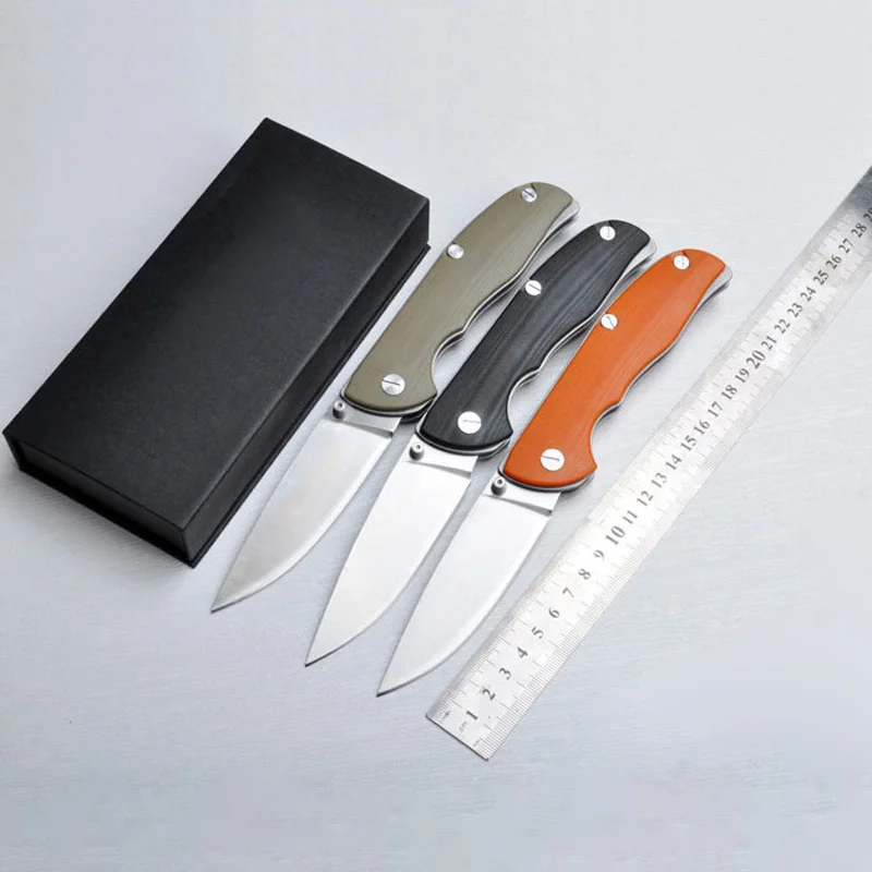 

High Quality 59-61HRC D2 blade G10 handle folding knife outdoor camping survival tool hunting tactical EDC knives