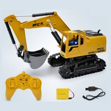 Rc Hydraulic Excavator Rc Digger 2.4Ghz 8 Channel 1:24 DIE-CAST RC Engineering Car Alloy And Plastic Excavator RTR For Kids