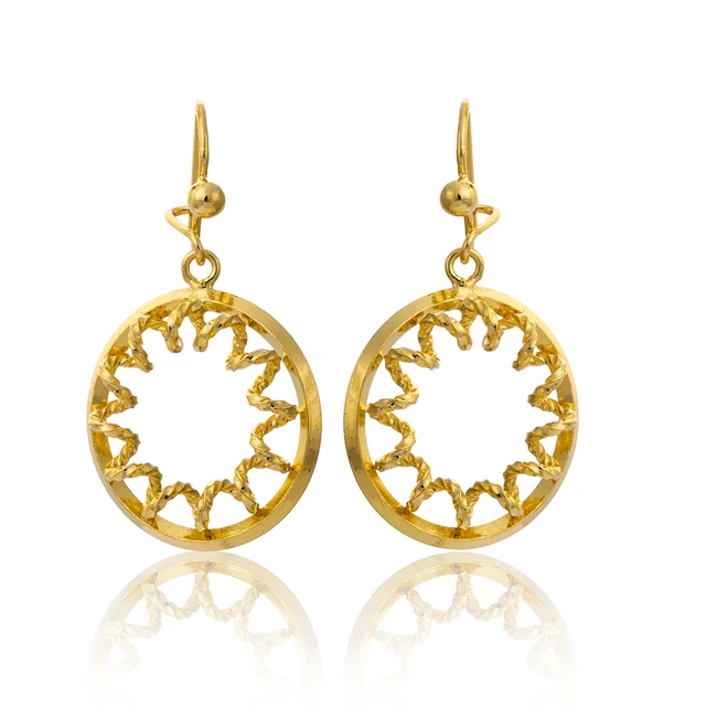 Gold Color Circle Engraved Spring Leverback Hoop Earrings Fashion Gold Color Circle Engraved Spring Leverback Hoop Earrings Fashion Jewelry Vintage Women Earings Personalised