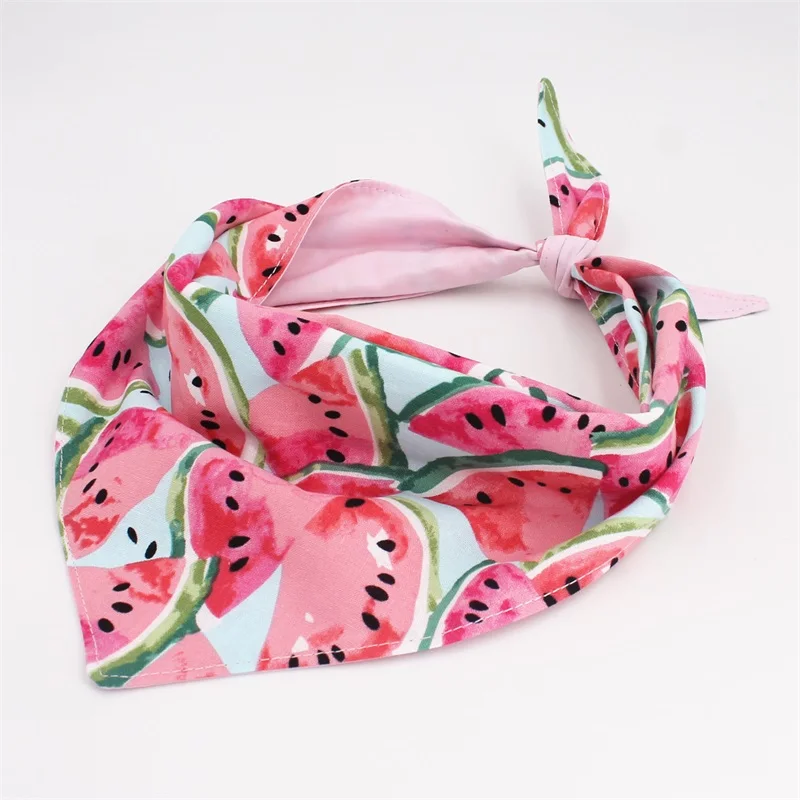 Двусторонняя бандана для собак с арбузом, бандана, шарф для собак, аксессуары для собак, подарки - Цвет: watermelon
