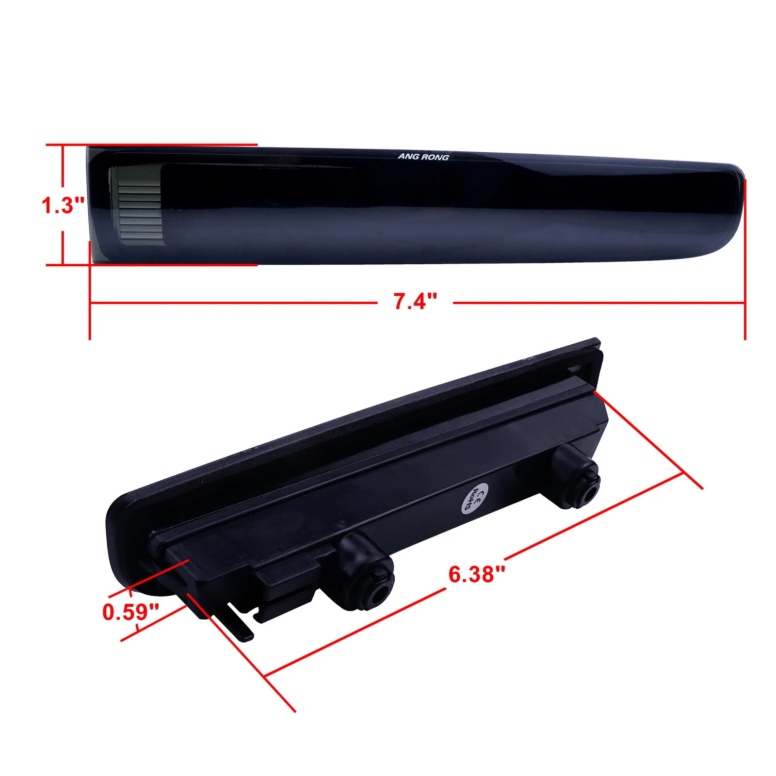 Cheap For VW T5 Transporter Barn Door Red LED High Level Brake Stop Light Black Lens L+R 27
