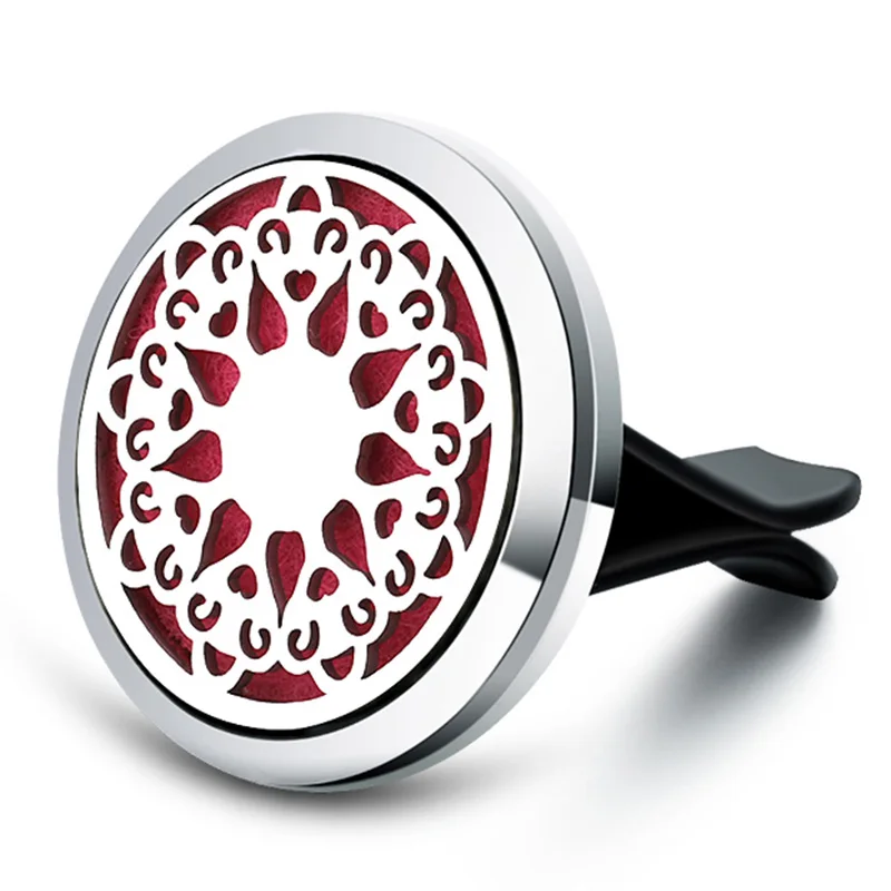 

MODKISR Wholesale 30mm Stainless Steel Car Perfume Freshener Aromatherapy Essential Oil Diffuser High Quality Perfume Clip A27