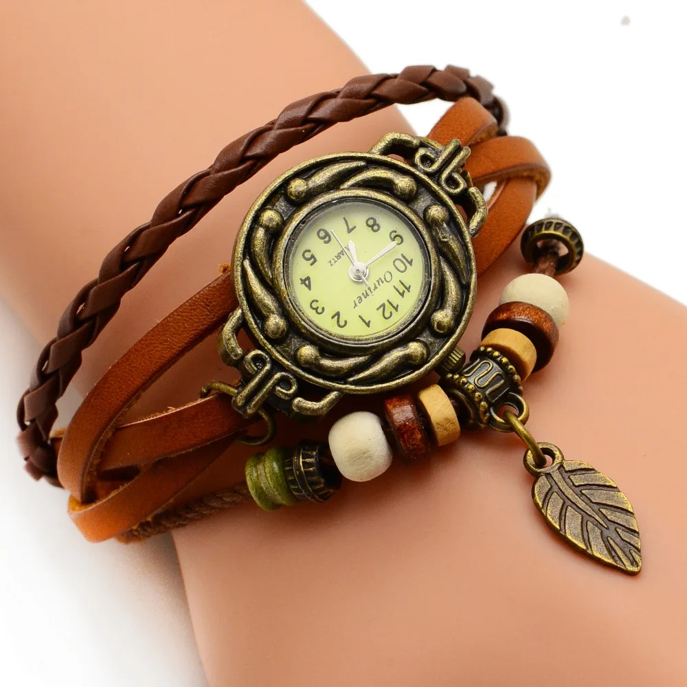 reloj brazalete cuero brazalete bohemio con reloj de cuero para mujer reloj brazalete cuero brazalete bohemio con reloj de cuero para mujer