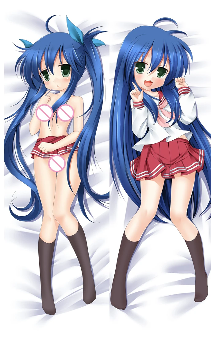 Аниме Счастливая звезда персонажи сексуальная девушка Izumi Konata & Hiiragi Kagami otaku Dakimakura