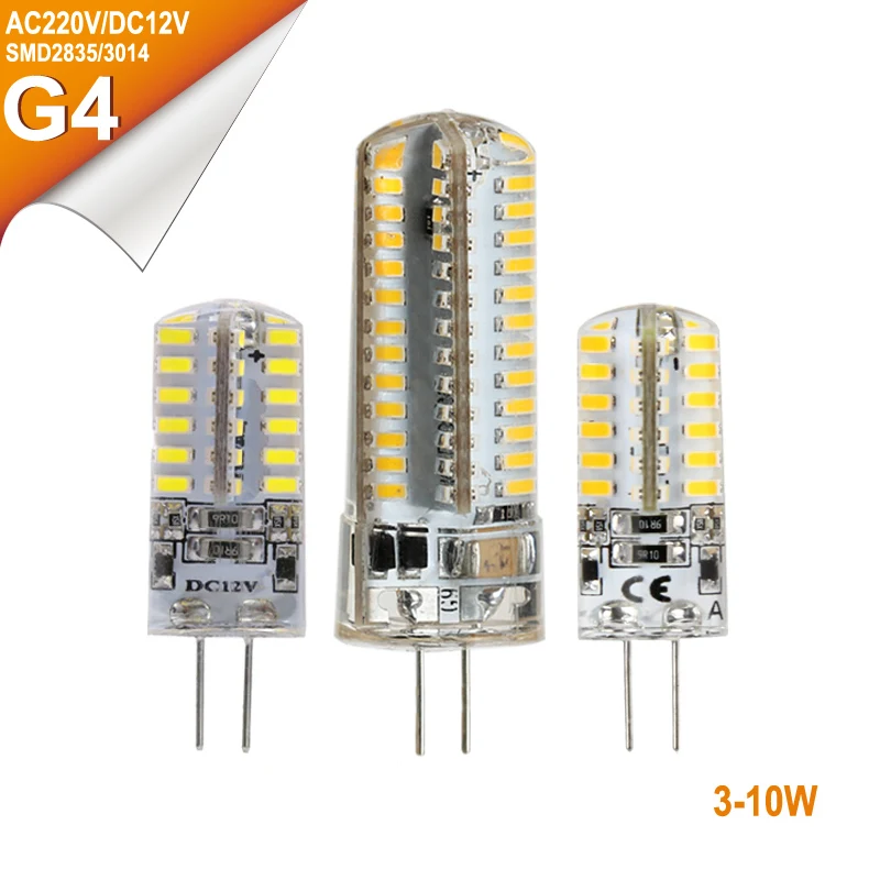 G4 базы Светодиодный лампа 24L 32L 48L 64L 104L высокое Мощность SMD3014 2835 DC12V AC220V
