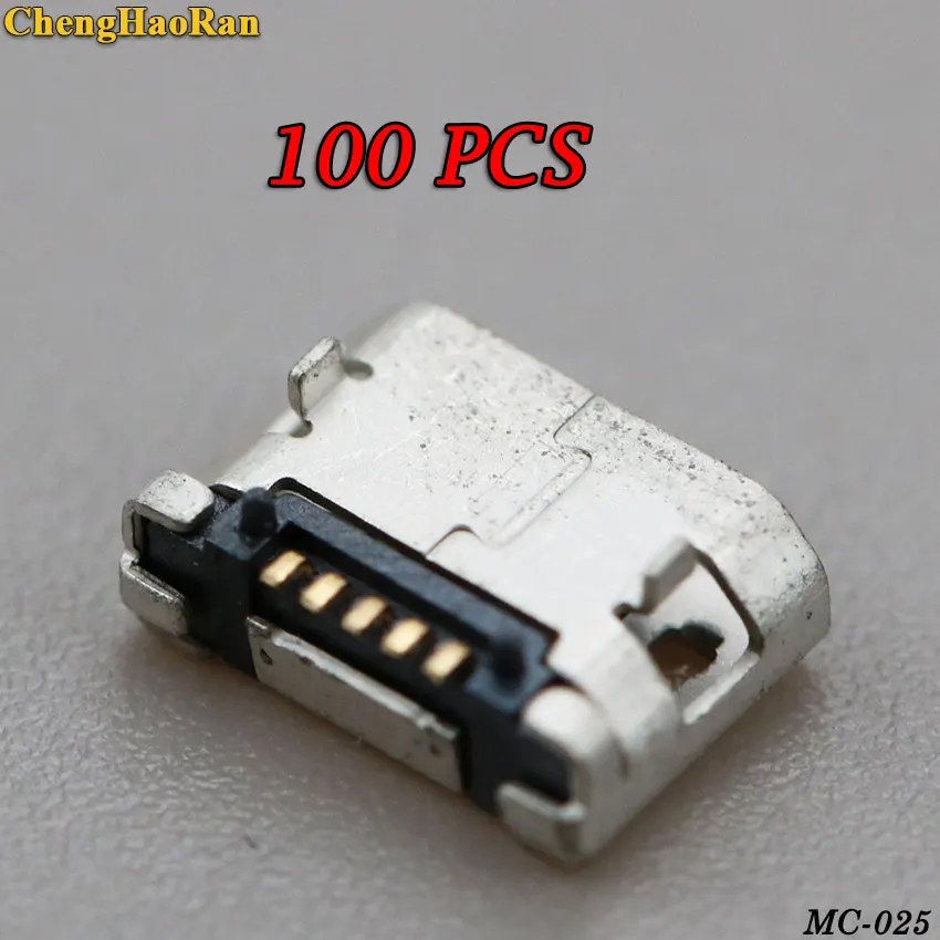 

ChengHaoRan 100PCS Micro Mini USB 5 Pin Charging Socket MK5P SMD DIP MINI USB Female Connector repair parts