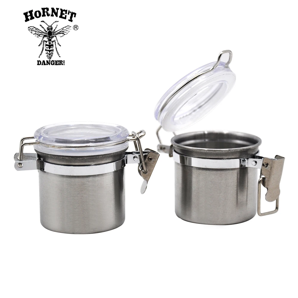 HORNET Stainless Steel Airtight Stash Jar 2.17 Inches Multi-Use Vacuum Seal Portable Storage Container for Tobacco Herbs