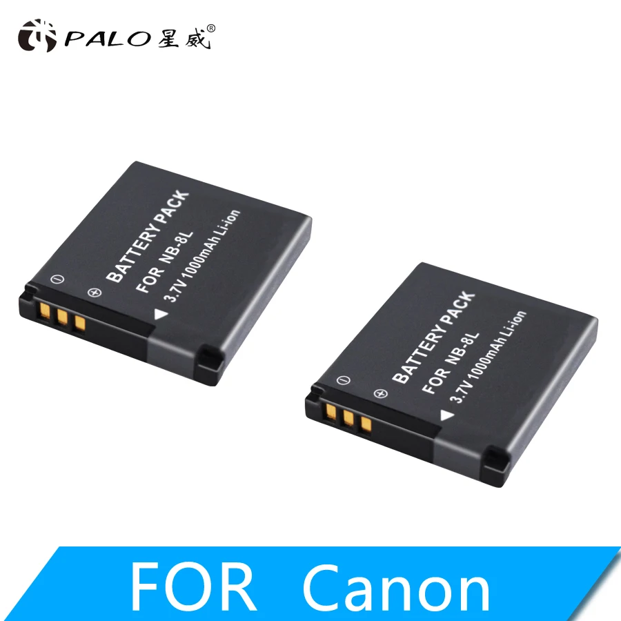 

PALO 3.7V 1000mAh NB-8L NB8L NB 8L Rechargeable Digital Camera Battery Pack for Canon Powershot A2200 A3000 A3100 A3200