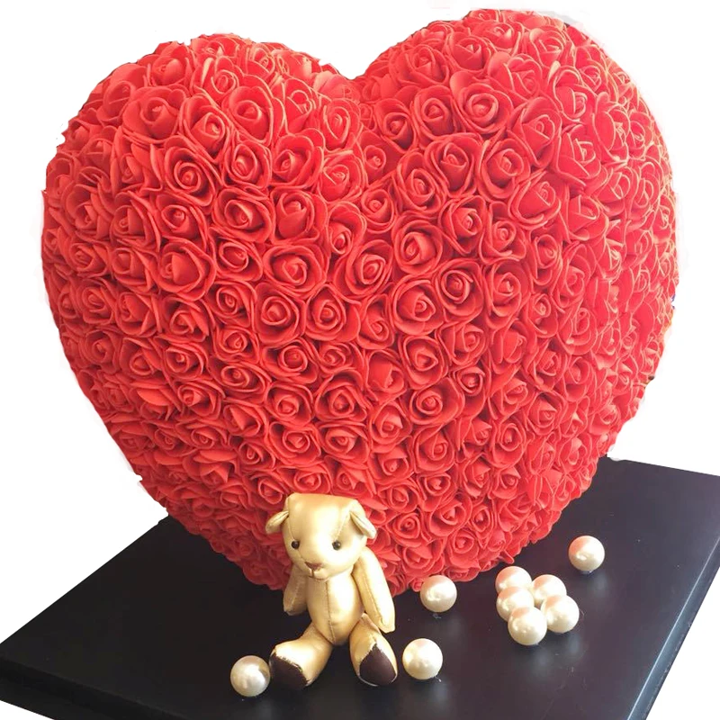 

2018 Valentines Gift 8 Colors PE Rose heart shade Wedding Gift Girlfriend Gift Anniversary Gift