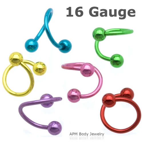 new Medical Titanium Anti Allergy Punk S Shape Bending Rod Nail