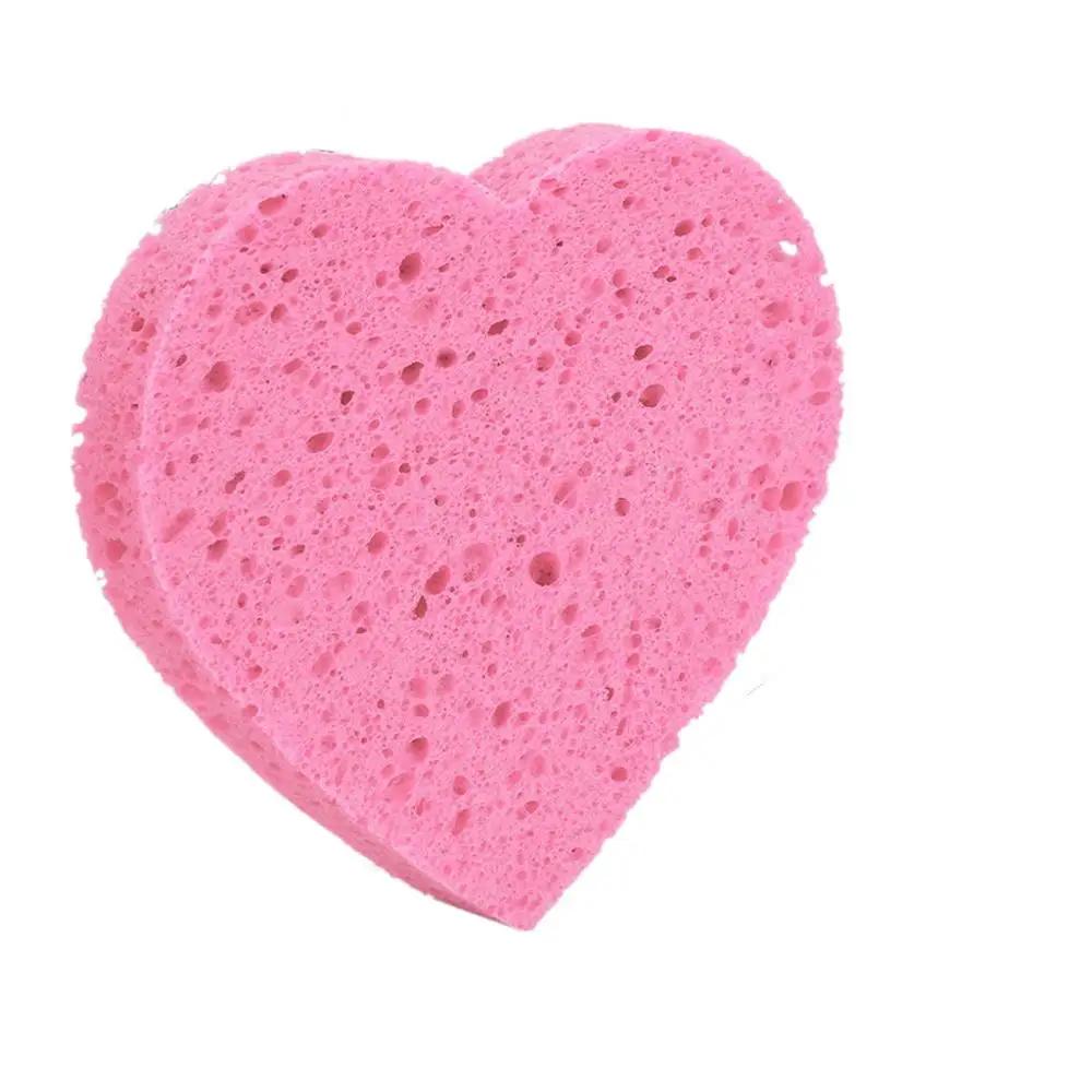 

Dry Wet Amphibious Makeup Foundation Sponge Blender Puff Powder Smooth Puff Heart-shaped Makeup Remover Sponge Wood Pulp Cotton