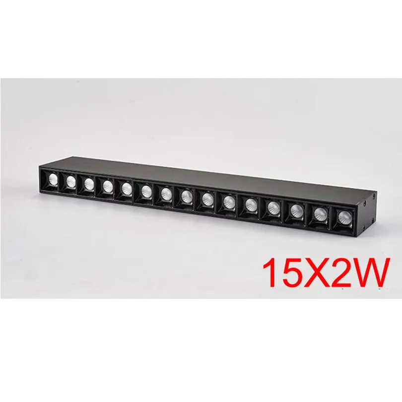 5x2W 10W 10x2W 20W 15x2W 30W светодиодная осветительная панель для офиса современной моды