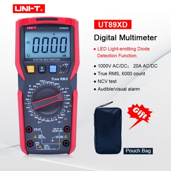 

UNI-T UT89XD TRMS digital multimeter tester ac dc Voltmeter Ammeter Capacitance Frequency Resistance tester with LED testing