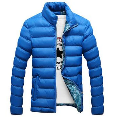 DIMUSI, повседневная мужская куртка, осень и зима, мужская хлопковая смесь, мужская куртка-бомбер и пальто, Повседневная толстая верхняя одежда, Casaco Masculino 4XL - Цвет: Color Blue