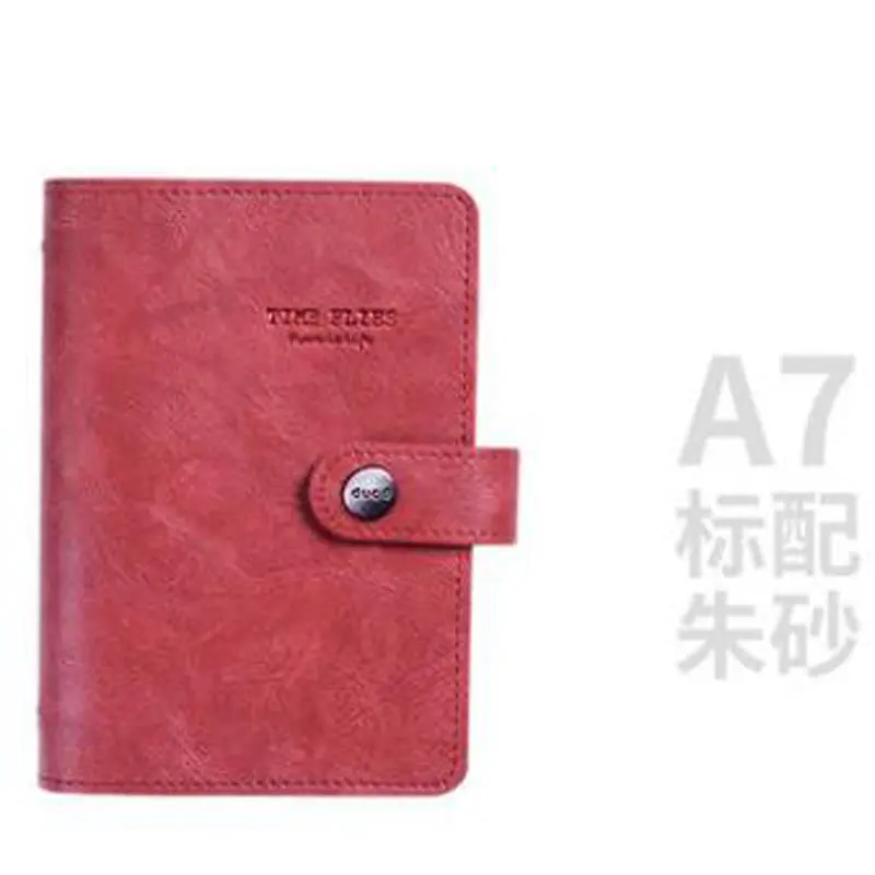 2018 Yiwi A7 PU Leather Loose leaf Planner Pink Green Black Binder Spiral Vintage Diary Notebook 2018 Yiwi A7 PU Leather Loose leaf Planner Pink Green Black Binder Spiral Vintage Diary Notebook