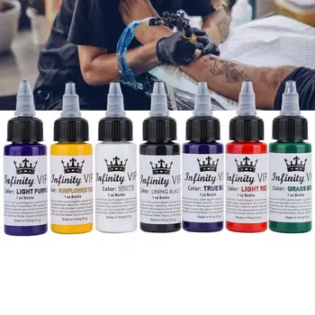 

7 Colors Semi-permanent Tattoo Inks Set Longlasting Eyeliner Eyebrow Lip Tattoo Pigment Ink Tattoo Ink