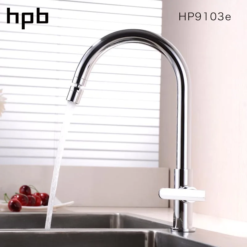 

HPB Kitchen Faucet Kitchen Sink Tap Faucet Water Kitchens Mixer Tap Deck Mounted Chrome Polished Single Cold Water Taps