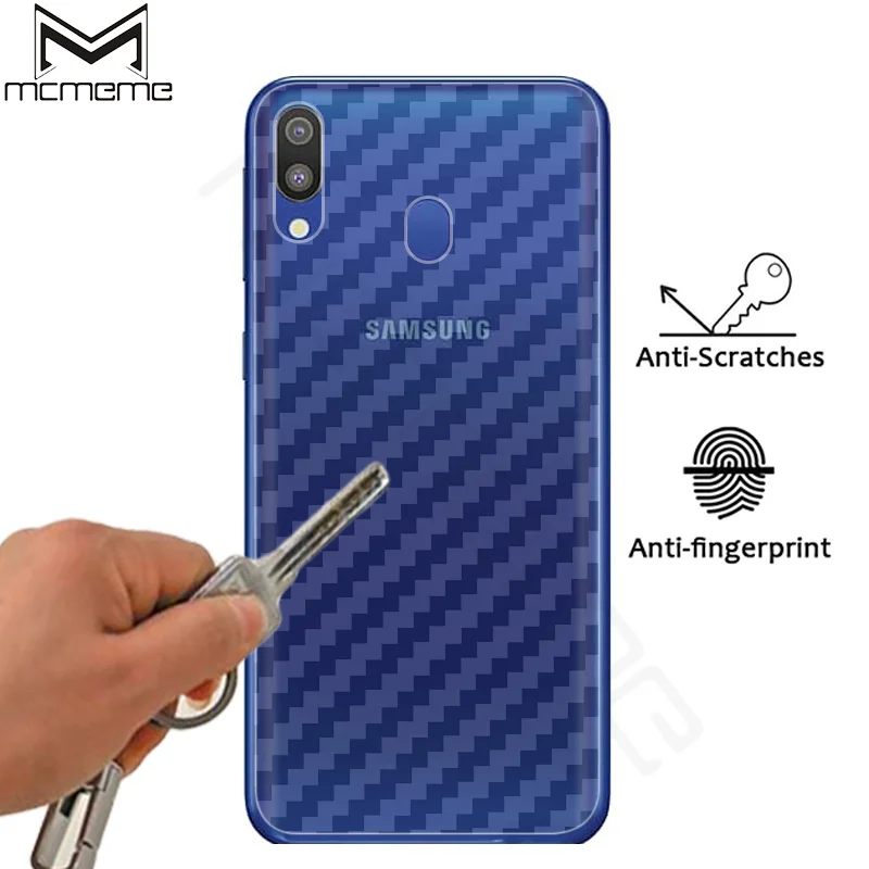 

3D Carbon Fiber Back Cover Screen Protector for Samsung Galaxy M10 M20 M30 Protective Film Full coverage and full protection