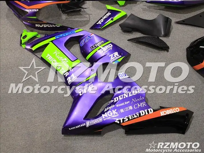 Мотоциклетный обтекатель abs комплект для ухода за кожей Kawasaki Ninja ZX6R 636 05 06 2005 2006 корпусные детали пресс-форм ACEKITS Магазин № 0050