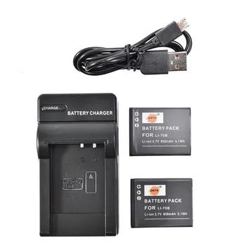 

DSTE 2PCS LI-70B Camera Battery with USB Charger for Olympus FE-4020 FE-4020 FE-4040 FE-5040 VG-130 VG-140 VG145