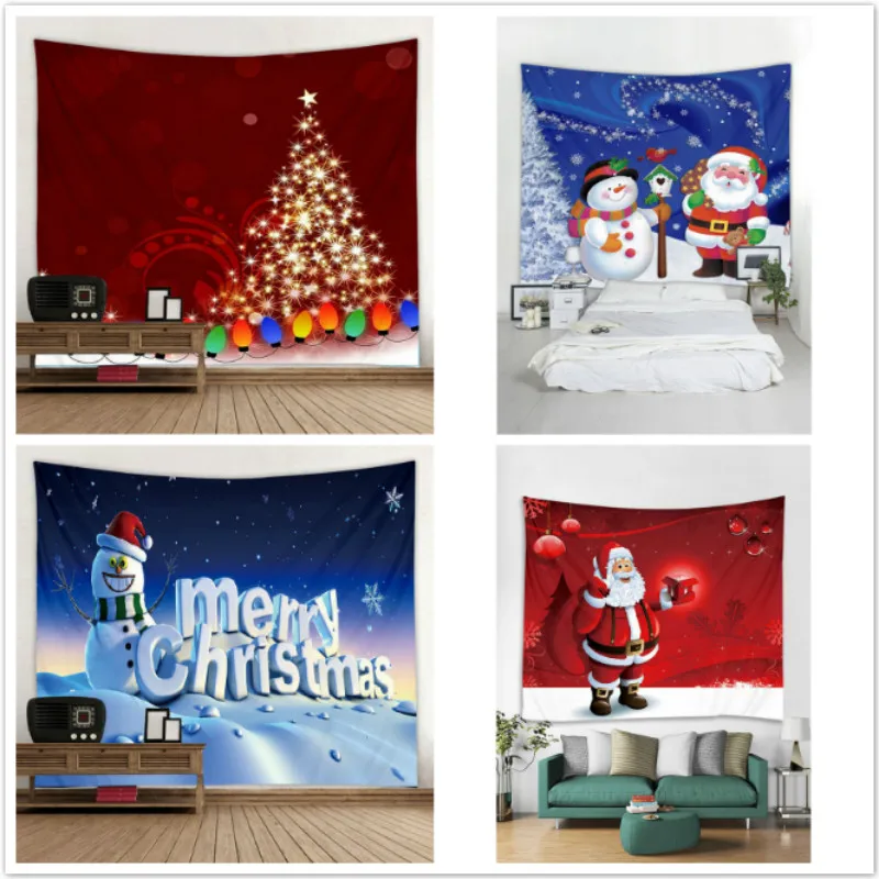 

2018 Xmas Art Home Wall Hanging Tapestry Wall Ornamentation Christmas Wall Decor