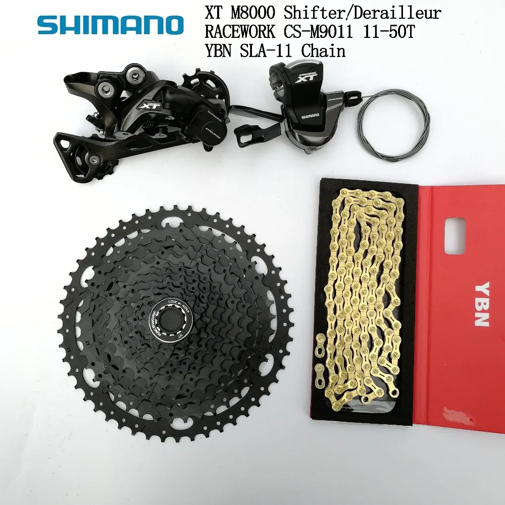 Shimano XT M8000 11 speed Groupset MTB Переключатель скоростей задний переключатель с Racework 46T 50T