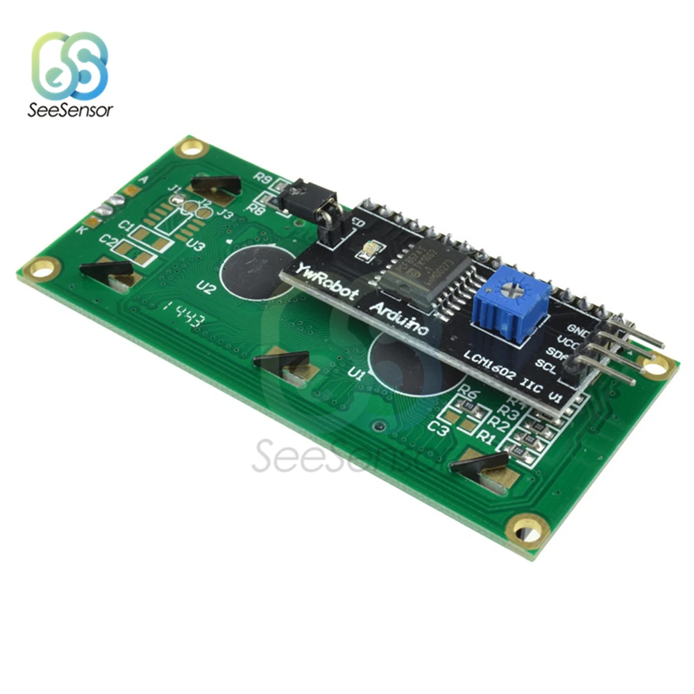 LCD1602 1602 Модуль Желтый экран с IIC/I2C 16x2 символ ЖК дисплей модуль для arduino|Детали и