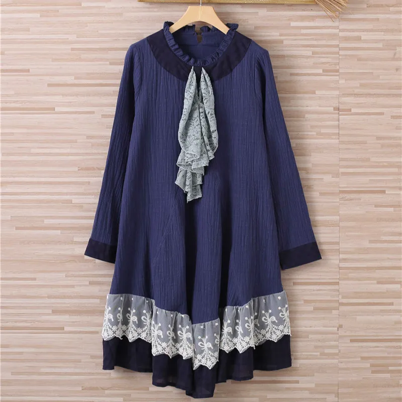 Женское винтажное платье с оборками клетчатое хлопково льняное составного кроя