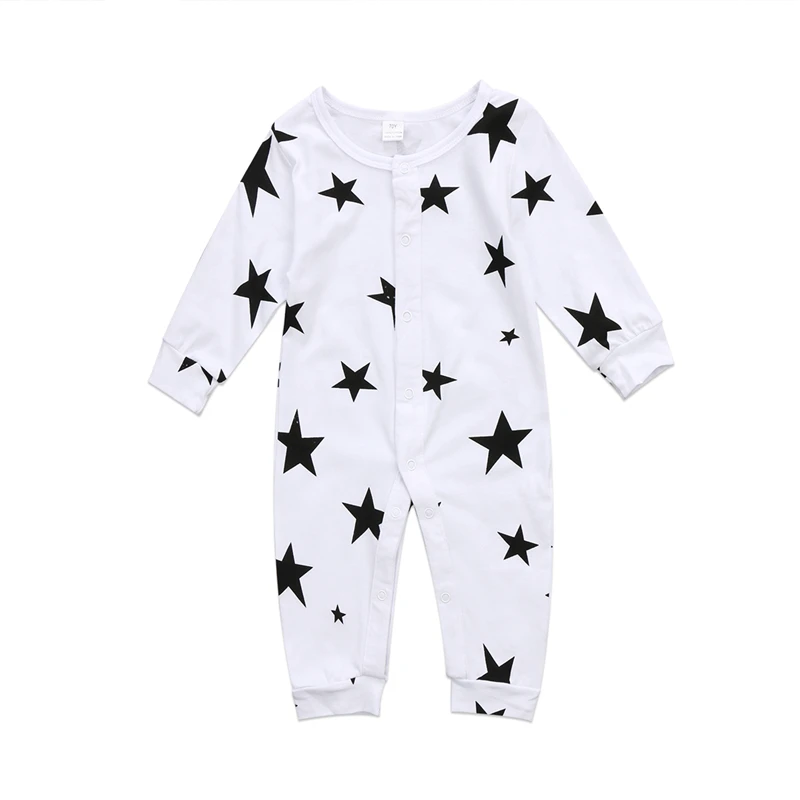 

Emmababy Newborn Baby Boys Girls cotton Romper single breathted stars print soft bebe kids Rompers Jumpsuit Outfit Clothes