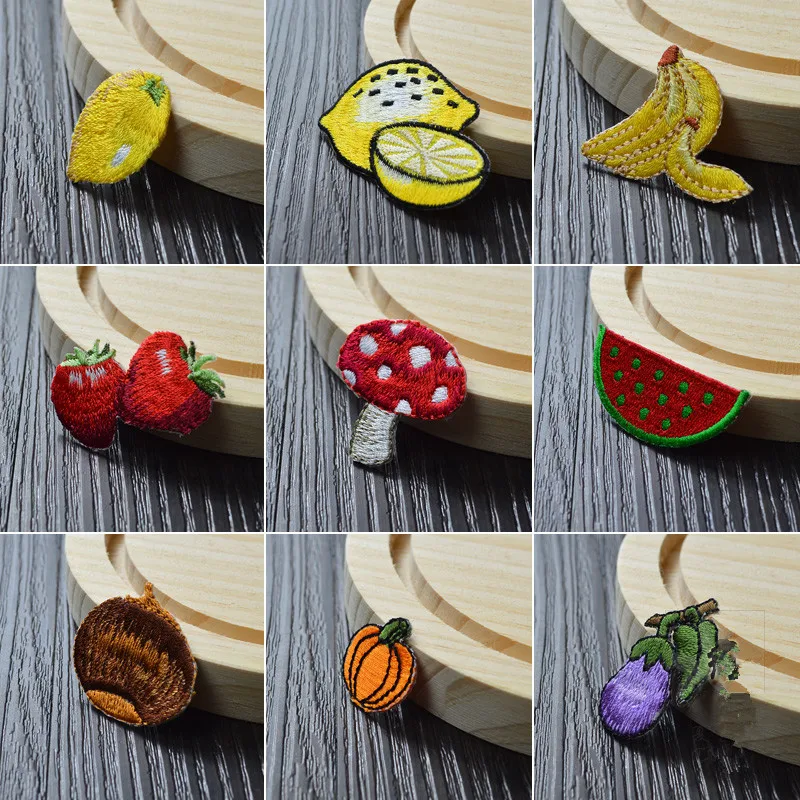 Lucadiy 10 шт./лот фрукты завод Нашивки для Костюмы вышитые аппликации DIY Аксессуары