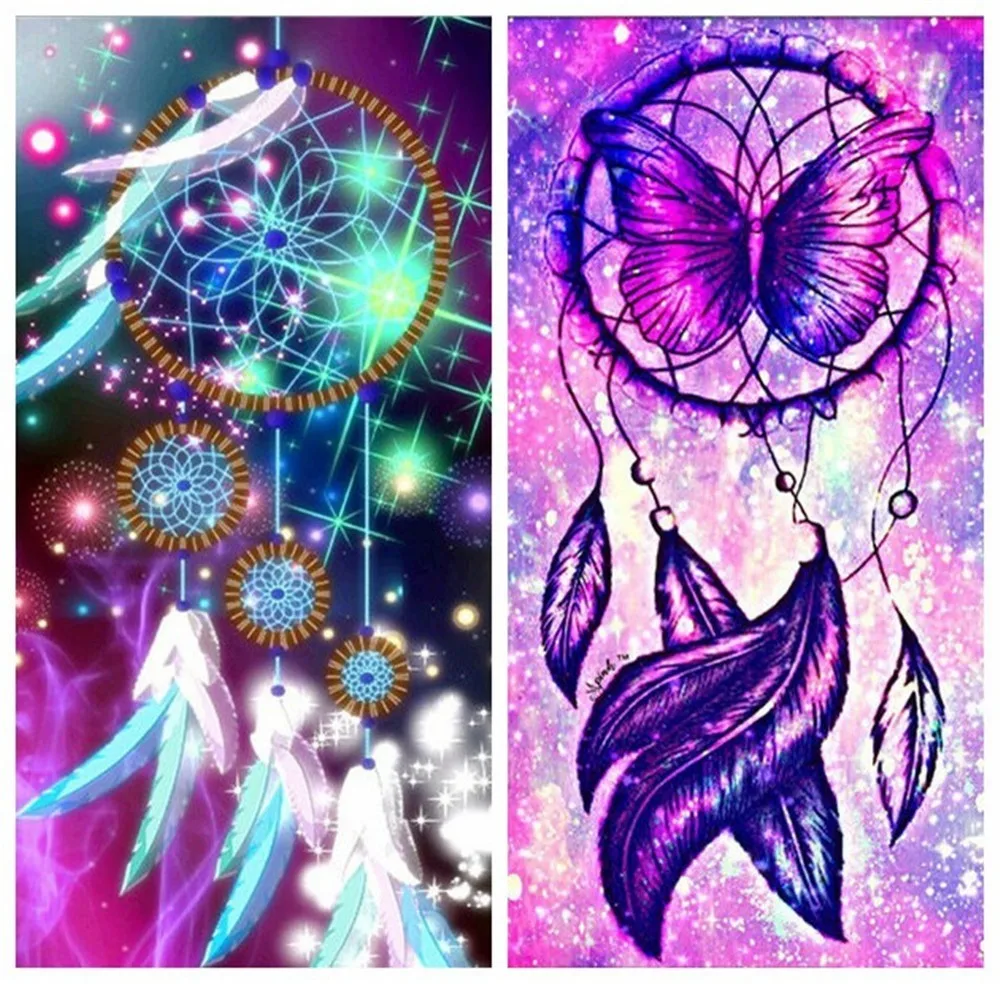 

HUACAN Full Square/round Diamond Painting 5D DIY Dreamcatcher Diamond Embroidery Sale Picture Rhinestone Beadwork Diamond Art