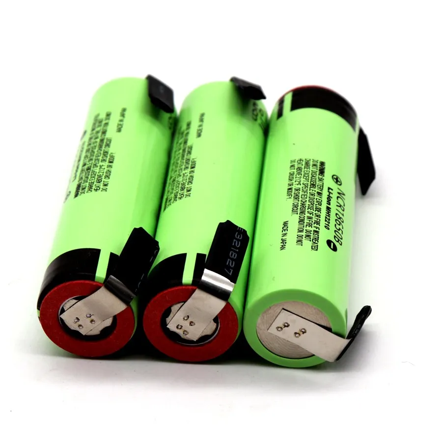 10 шт NCR18650B 18650 Батарея 3,7 V 3400 mAh литий-Перезаряжаемые Батарея сварки Никель листовые батареи