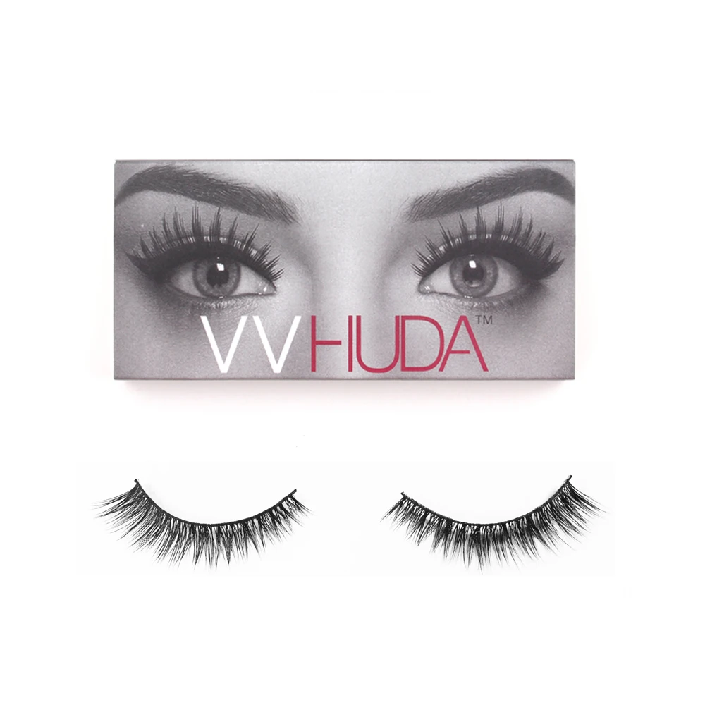 

VVHUDA Eyelash 100% Hand Made False Eyelashes Upper 3D Elongated Realistic Light Messy Mink Hair Makeup Strip Crisscross Kit