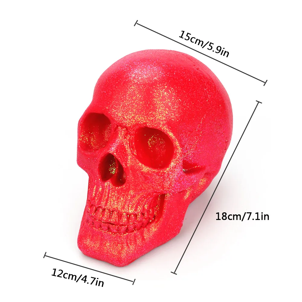 Человеческий ужас, Череп, голова, красные черепа, скелеты, ремесло для домашнего стола, праздничные украшения для Хэллоуина, украшения, скелет