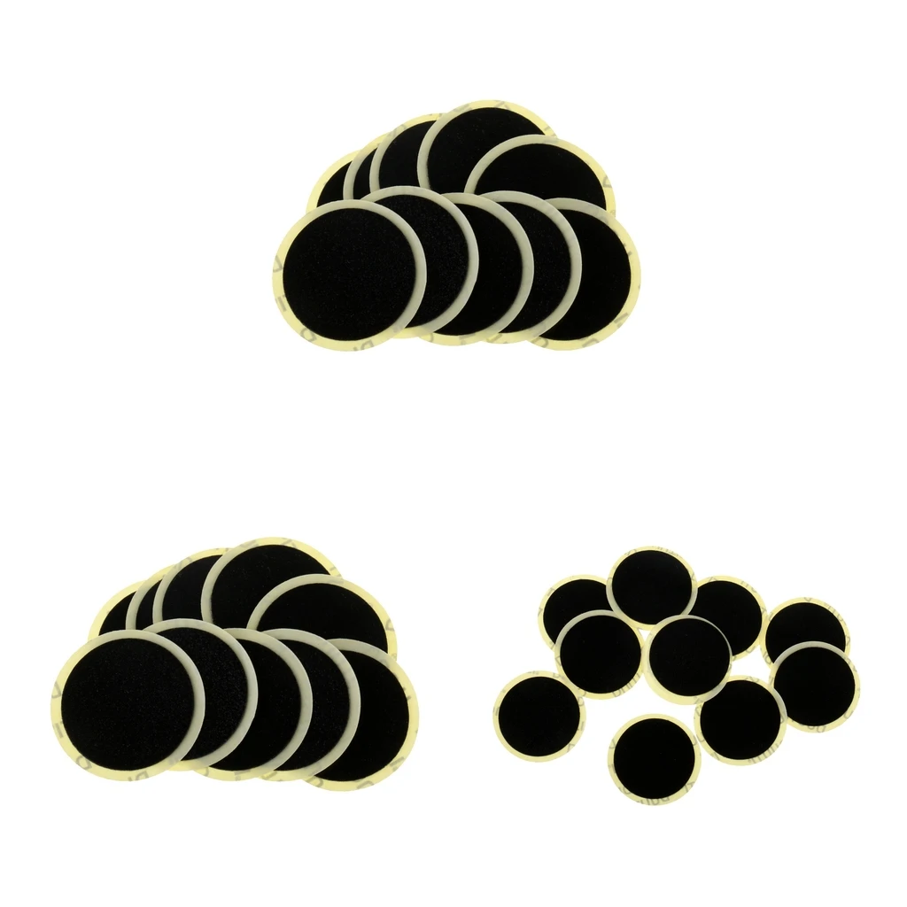 30 Pieces 25mm Universal Rubber Bicycle Bike Puncture Repair Patches Kits for Bicycle Repairing Tire Inner Tube Tyre Air Bed