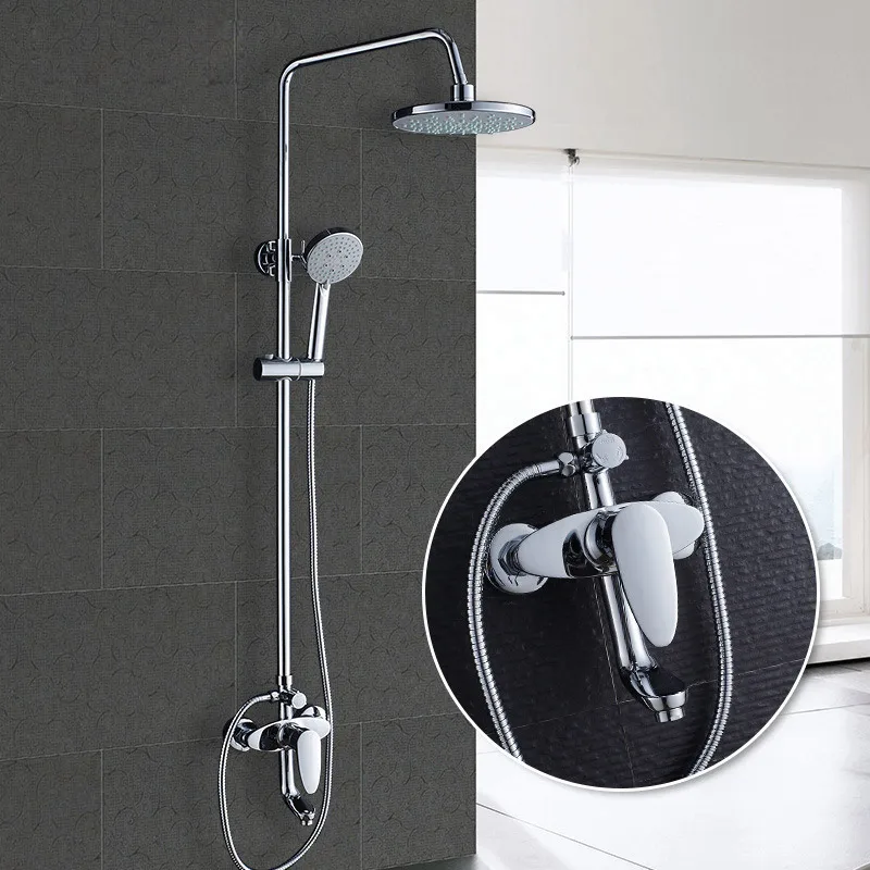 

Bathroom shower sets all copper cold and hot multi-function large top spray shower faucet set factory direct sale