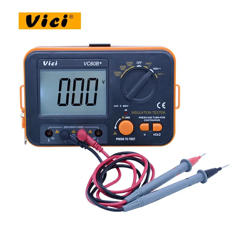 VICI VICHY VC60B + тестер сопротивления изоляции Мегаомметр Омметр Вольтметр DVM 1000V 2G w/LCD