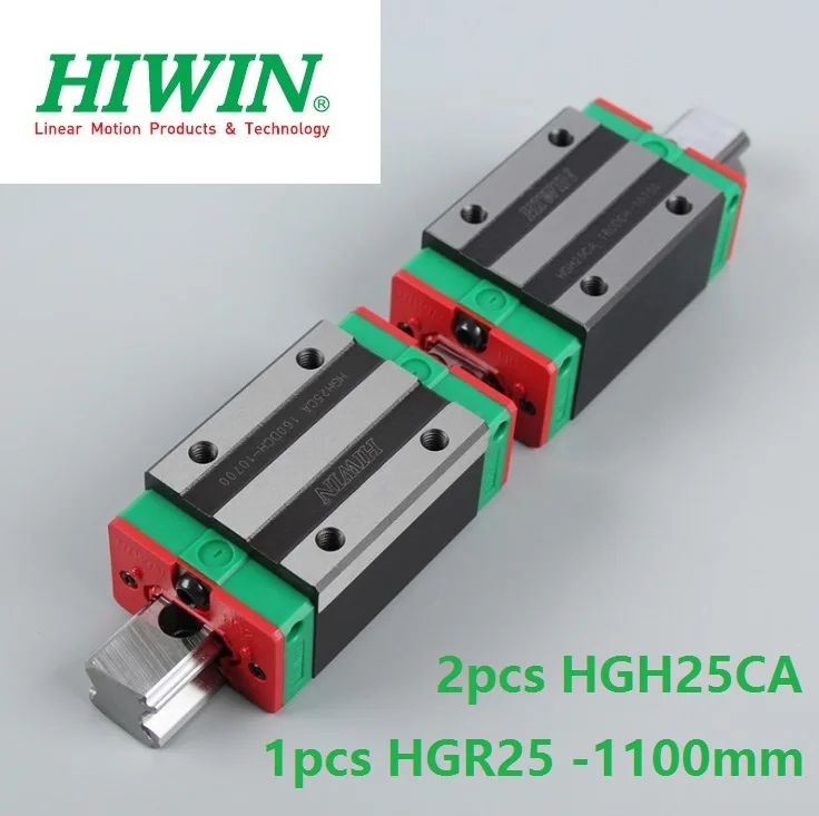 1pcs 100 original Hiwin linear rail HGR25 L 1100mm + 2pcs HGH25CA