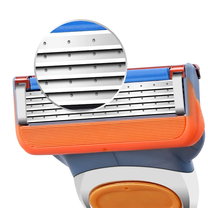 Giulietta Men Shaving Razor Blades 5 Layer Blade Cassettes Shaving Blades Compatible with Gillettee Fusione Razor Machine