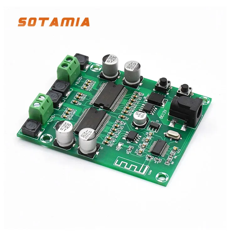 

SOTAMIA YDA138 Digital Power Amplifier Board 20Wx2 Two Channel Bluetooth 4.2 Audio Amplifier Board Home Sound Theatre Diy