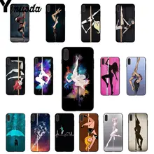 Yinuoda Pole Dance dancing fitness черный мягкий чехол для телефона Apple iPhone 8 7 6 6S Plus X XS MAX 5 5S SE XR мобильный чехол