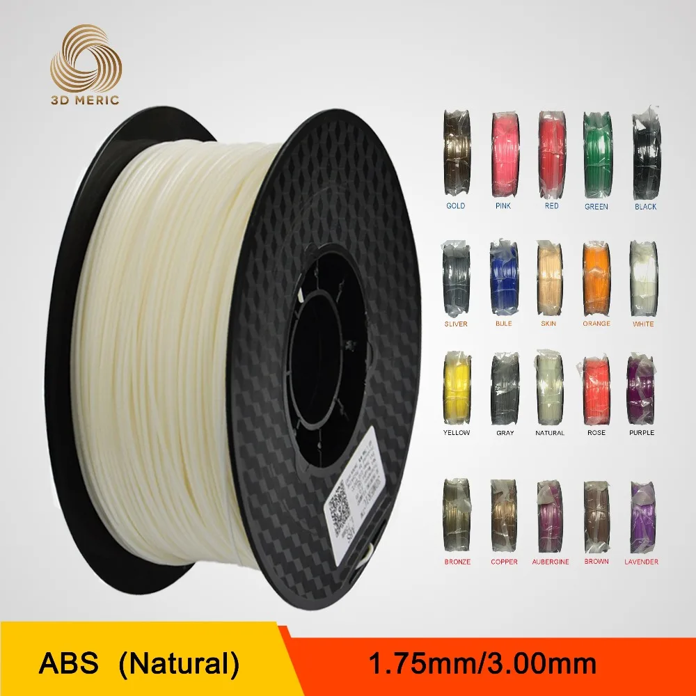 

3D-Meric ABS-1KG1.75 ABS 3D Printer Filament, Dimensional Accuracy +/- 0.05 mm, 1 kg Spool, 1.75 mm,