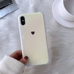 Чехол для iphone XS Max Blue ray Laser Love Heart Мягкий силиконовый зеркальный белый чехол для iphone XS XR чехол 6s 7 8 плюс задняя крышка