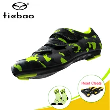 TIEBAO/Мужская и женская обувь для шоссейного велоспорта с автоматическим замком, дышащая Спортивная обувь для гоночного велосипеда, самоблокирующаяся спортивная обувь для верховой езды