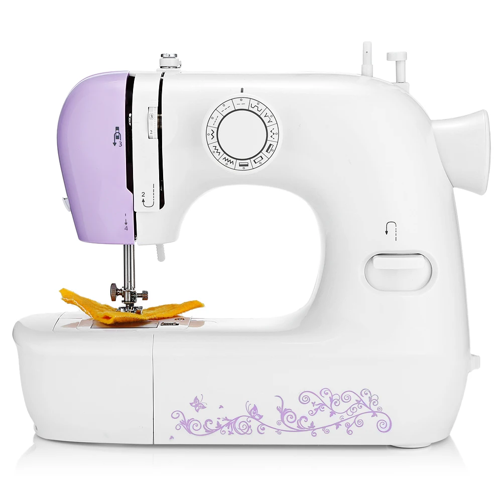 

Household Mini Automatic Thread Sewing Machine Double Speed Control Button with 12 Different Stitches Speed Light ON SALE