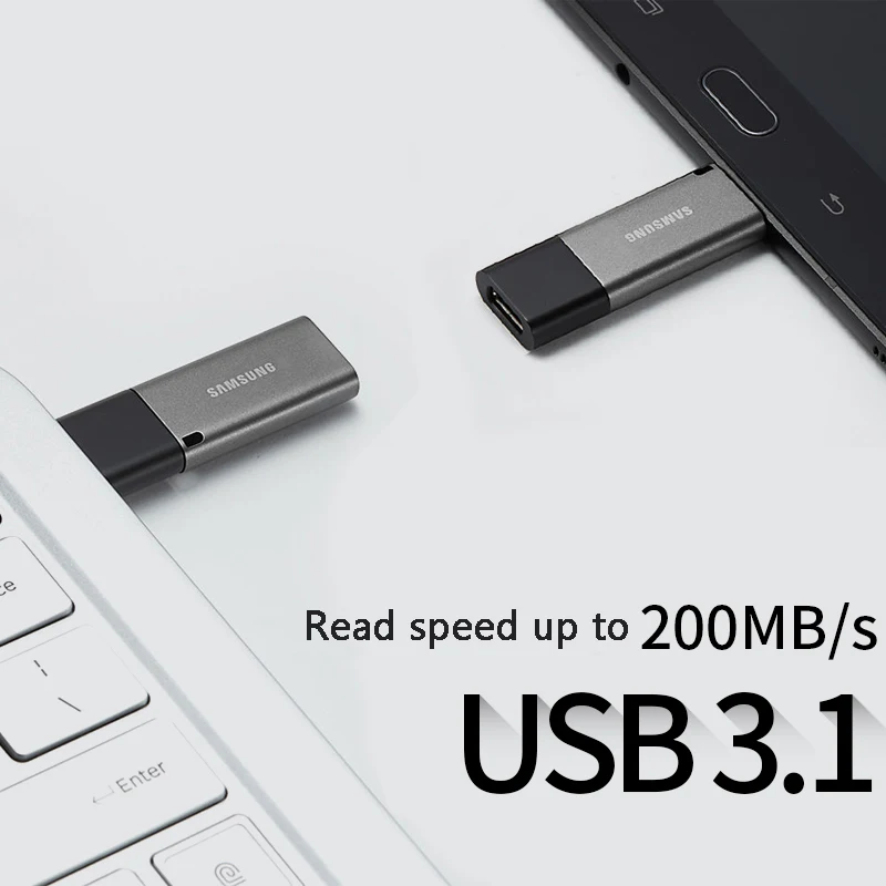 USB флеш-накопитель SAMSUNG 32 ГБ, 64 ГБ, 128 ГБ, 256 ГБ, двойной порт, флеш-накопитель USB3.1, Тип C, тип A, флешка, карта памяти для смартфонов, планшетов