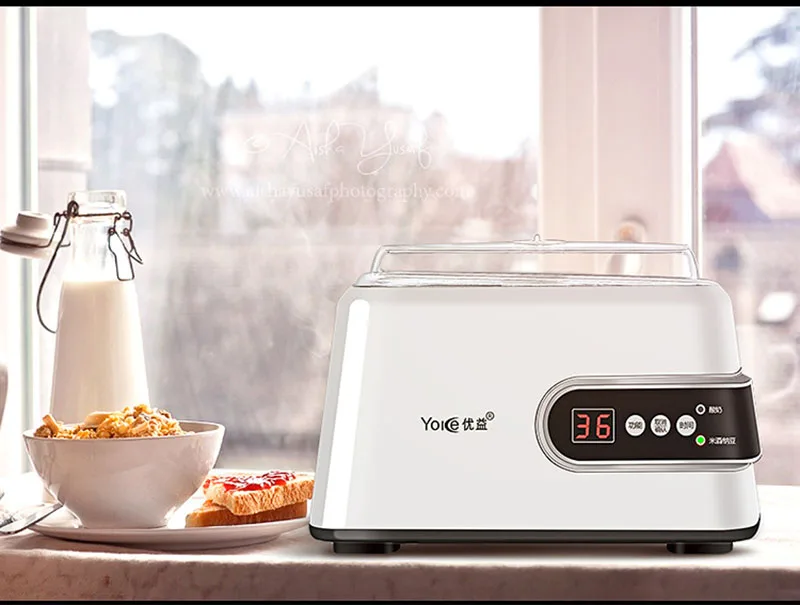 Kbxstart 220 V автоматическая домашняя многофункциональная машина для йогурта DIY Инструменты для йогурта Natto рисовая цистерна для брожения вина 1.3L