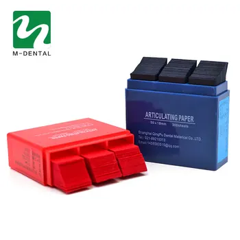 

300 Sheets/Box Dental Articulating Paper Strips Dental Lab Products Tool Oral Teeth Care Whitening Material 55*18mm Red/Blue